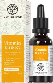 Vitamin D3 1000 I.E. + K2 Tropfen, 30 ml