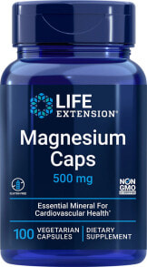 Магний life Extension Magnesium Caps Магний для сердечно-сосудистого здоровья 500 мг 100 вегетарианских капсул