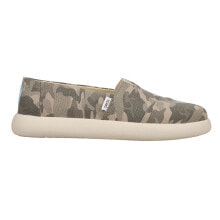 Купить женские кроссовки и кеды TOMS: TOMS Alpargata Camo Mallow Slip On Womens Green Sneakers Casual Shoes 10017966T