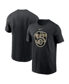 Nike men's Black Milwaukee Brewers Team Camo Logo T-shirt