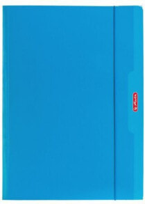 Школьные файлы и папки Herlitz Briefcase A4 with rubber band blue Color Blocking (174044)