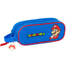 Double Carry-all Super Mario Play Blue Red 21 x 8 x 6 cm