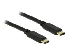 DeLOCK 2m, 2xUSB2.0-C USB кабель 2.0 USB C Черный 83332