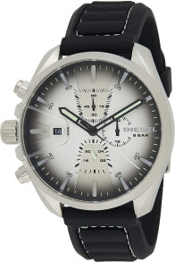 Мужские наручные часы с браслетом Мужские наручные часы с черным браслетом Diesel Herren MS9 Chronograph, 47 mm Gehusegre, Edelstahluhr