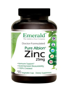 Цинк Emerald Labs Zinc Цинк 25 мг 90 веганских капсул