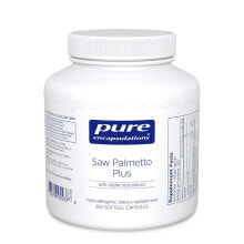 Витамины и БАДы для мужчин Pure Encapsulations Saw Palmetto Plus Гипоаллергенная добавка с экстрактом корня крапивы и пальмы сереноа  для поддержания нормальной функции предстательной железы и мочевыделительной системы 25 гелевых капсулы