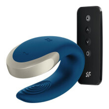 Виброяйцо или вибропуля Satisfyer Double Love Luxury Partner Vibrator with APP Blue
