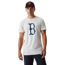 Мужские спортивные футболки Мужская спортивная футболка белая с логотипом NEW ERA MLB Seasonal Team Logo Boston Red Sox Short Sleeve T-Shirt