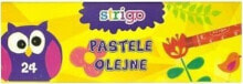 Цветные карандаши для рисования для детей Strigo Pastele olejne 24 kolory STRIGO
