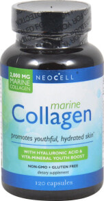 Коллаген NeoCell Marine Collagen Type 1 & 3 Hyaluronic Acid Комплекс с морским коллагеном типа 1 и 3 и гиалуроновой кислотой для здоровья и красоты кожи 120 капсул