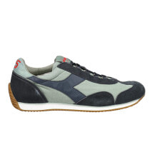 Купить мужская спортивная обувь Diadora: Diadora Equipe H Canvas Stone Wash Lace Up Mens Green Sneakers Casual Shoes 174