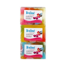 Кусковое мыло Lixone Tutti-Frutti Glicerine Soap Натуральное кусковое глицериновое мыло 3 х 125 г