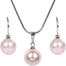 Ювелирные колье A charming set of Pearl Rosaline necklaces and earrings