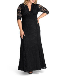 Kiyonna women's Plus Size Screen Siren Lace Evening Gown