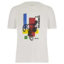 Спортивная одежда, обувь и аксессуары sANTINI UCI BMX Urban Short Sleeve T-Shirt