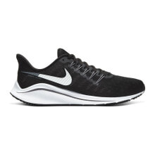 Мужская спортивная обувь для бега Мужские кроссовки спортивные для бега черные текстильные низкие  с белой подошвой Nike Air Zoom Vomero 14