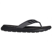 Женские кроссовки мужские вьетнамки серые черные кожаные пляжные Flip-flops adidas Comfort Flip Flop M FY8654