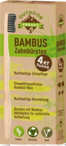 Купить зубные щетки Outdoor Freakz: Zahnbürste Bambus mittel (4er Packung), 4 St