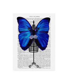 Trademark Global fab Funky Mannequin, Blue Butterfly Canvas Art - 19.5