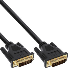 Компьютерные разъемы и переходники InLine 17777P DVI кабель 5 m DVI-D Черный