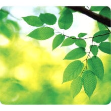 Fellowes Earth Series Mousepad Leaves - Green - Image - Plastic - Rubber - Non-slip base