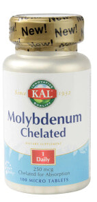 Минералы и микроэлементы Kal Molybdenum Chelated Хелатированный молибден 250 мкг  100 микро таблеток