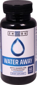 Жиросжигатели Zhou Water Away Комплекс с экстрактом одуванчика и калием для похудения и здорового водного баланса 60 капсул