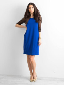 Синие женские платья-шифт