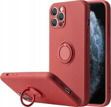 OEM Etui Silicon Ring do Iphone 13 PRO jasno czerwony