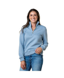 Купить женские блузки и кофточки Hope & Henry: Women's Quilted Half Zip Pullover