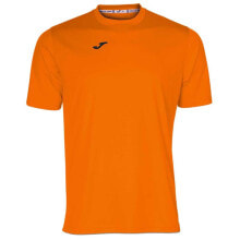 Мужские спортивные футболки мужская спортивная футболка оранжевая с логотипом JOMA Combi Short Sleeve T-Shirt