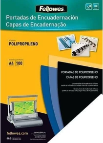 Binding covers Fellowes Futura Black A4 Plastic Binding (100 Units)