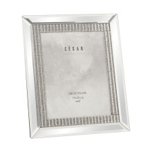 Photo frame Alexandra House Living Grey Crystal Mirror 15 x 20 x 2 cm