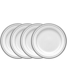 Noritake rochester Platinum Set of 4 Bread Butter and Appetizer Plates, Service For 4