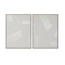 Painting Home ESPRIT White Modern 75 x 4 x 100 cm (2 Units)