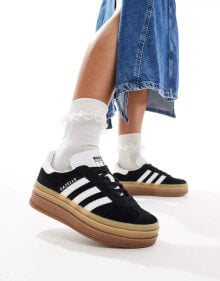 adidas Originals – Gazelle Bold – Sneaker in Schwarz und Weiß