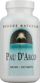 Растительные экстракты и настойки Source Naturals Pau D'Arco Кора муравьиного дерева 500 мг  250 таблеток