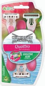 Женская бритва, лезвие Wilkinson QUATTRO BEAUTY SENSITIVE 3 SZT.