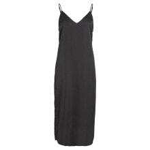 VILA Ellete Satin Sleveless Long Dress