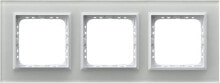 Умные розетки, выключатели и рамки Ospel Triple frame sonata white glass (R-3RGC / 31/00)