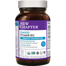 Витамины группы В New Chapter Fermented Vitamin B12 Ферментированный витамин B12 ( Метилкобаламин)  30 растительных таблеток