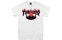 Thrasher Hypnptize S/S Tee 羊角恶魔火焰短袖T恤 日版 男女同款 白色 送男友 / Футболка Thrasher x T TH91229