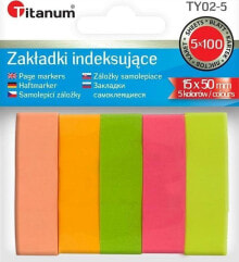Titanum Indexing tabs fluo 15x50mm 5x100 sheets