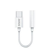 Savio USB Type 3.1 C M Jack 3.5mm F Audio adapter White AK-51 - Cable