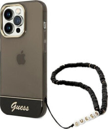 Guess Etui Guess GUHCP14XHGCOHK Apple iPhone 14 Pro Max czarny/black hardcase Translucent Pearl Strap