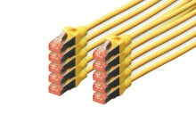 Кабели и разъемы для аудио- и видеотехники Digitus DK-1644-050-Y-10 сетевой кабель 5 m Cat6 S/FTP (S-STP) Желтый