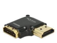 DeLOCK HDMI-A/HDMI-A, F/M, 90° Черный 65661