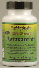 Антиоксиданты Healthy Origins Astaxanthin  Астаксантин 4 мг 60 гелевых капсулы