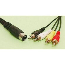 EUROCONNEX 5P DIN To 4 RCA Cable 1.5 m