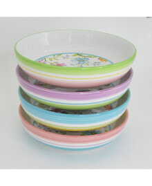 Euro Ceramica charlotte 4 Piece Pasta Bowl Set